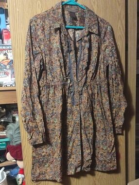 Fire Los Angeles Boho Floral Mini Peasant Dress